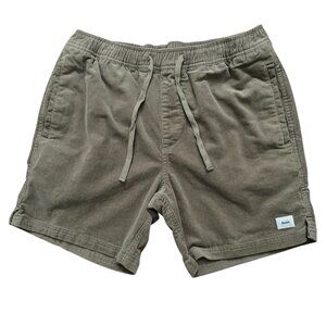 Katin Cord Local Shorts Mens Size M Corduroy Drawstring Stretch Gray